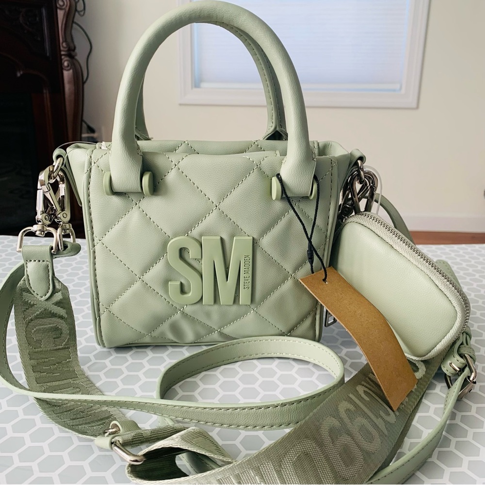 Steve Madden Quilted Mint Green Bag